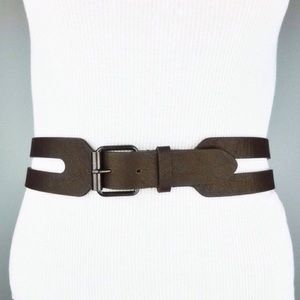 BCBGENERATION WAIST BELT DARK BROWN VEGAN LEATHER